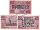 Kleingeld 1914-1922 DE 3 Scheine kpl. Freiburg , Notgeld Set mit 3 Scheinen in kfr. Tieste 1955.05.15-17 , Baden 1920 -
