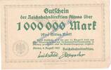 Inflation 1923 DE 1 Mio. Mk. Altona , Banknote 1 Million Mark Schein in gbr. Keller 80.d-e , SH von 1923 -