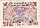 Alliierte Besatzung RF 50 Pf. Banknote , 50 Pfennig Schein in L-gbr. FBZ-6, Ros.213, S.1006 Rheinland von 1947 -