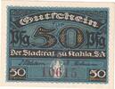 Notgeld De 50 Pf. Kahla , Notgeld 50 Pfennig Scheine in kfr. Tieste 3325.05.37 , Thüringen 1920 -