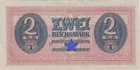 2 Mk. o.D. 3. Reich - Wehrmacht Banknote , 2 Mark Schein in f-kfr. DWM-7, Ros.506, M.37, Wehrmacht - 3.Reich -A- f-kfr. 2 bis 2-