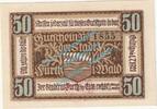 Notgeld DE 50 Pf. Furth i.W. Notgeld 50 Pfennig Schein in kfr. Tieste 2095.05.20 , Bayern von 1920 -