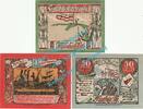 Serienscheine DE 3 Scheine kpl. Westerland , Notgeld Set mit 3 Scheinen in kfr. M-G 1418.1.b , SH von 1920 -