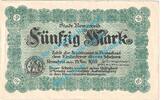Großnotgeld 1918 DE 50 Mk. Remscheid , Banknote 50 Mark Schein in gbr. Geiger 443.3.b , Rheinland 1918 -