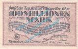 Großnotgeld Inflation 100 Mio. Mk. Ahrweiler , Notgeld 100 Millionen Mark -Achteck- in f-kfr. Keller 28.a RHL 1923 -
