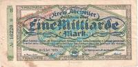 Großnotgeld Inflation 1 Mia. Mk. Ahrweiler , Notgeld 1 Milliarde Mark Schein in gbr. Keller 28.b.59 , RHL 1923 -