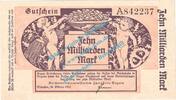 Großnotgeld Inflation 10 Mia. Mk. München , Notgeld 10 Milliarden Mark Schein in kfr. Keller 3669.d , Bayern 1923 -