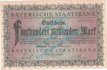 Großnotgeld Inflation 500 Mia. Mk. München , Notgeld 500 Milliarden Mark Schein in gbr. Keller 3657.f , Bayern 1923 -
