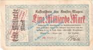Inflation DE 1 Mia. Mk. Mayen , Notgeld 1 Milliarde Mark Schein in gbr. Keller 3487.L , Rheinland 1923 -