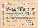 Inflation DE 10 Mio. Mk. Mayen , Notgeld 10 Millionen Mark -II M- in gbr. Keller 3487.f , Rheinland 1923 -