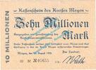 Inflation DE 10 Mio. Mk. Mayen , Notgeld 10 Millionen Mark -III M- in gbr. Keller 3487.f , Rheinland 1923 -