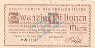 Inflation DE 20 Mio. Mk. Mayen , Notgeld 20 Millionen Mark Schein in L-gbr. Keller 3487.g Rheinland 1923 -