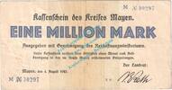 Inflation DE 1 Mio. Mk. Mayen , Notgeld 1 Million Mark Schein in gbr. Keller 3487.c , Rheinland 1923 -