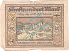 Inflation DE 500 Mk. Neuwied , Notgeld 500 Mark Schein in S-gbr. Müller 3307.5.a , Rheinland 1922 -