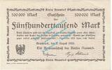 Inflation DE 500.000 Mk. Neuwied , Notgeld 500.000 Mark Schein in f-kfr. Keller 3903.q , Rheinland 1923 -