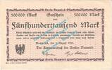 Inflation DE 500.000 Mk. Neuwied , Notgeld 500.000 Mark Schein in f-kfr. Keller 3903.o , Rheinland 1923 -