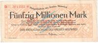 Inflation DE 50 Mio. Mk. Neuwied , Notgeld 50 Millionen Mark Schein in gbr. Keller 3903.z Rheinland 1923 -