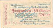 Inflation DE 500 Mio. Mk. Neuwied , Notgeld 500 Millionen Mark Schein in gbr. Keller 3903.II.mm , RHL -