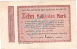 Inflation DE 10 Mia. Mk. Neuwied , Notgeld 10 Milliarden Mark Schein in gbr. Keller 3903.uu , Rheinland -