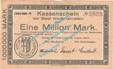 Inflation DE 1 Mio. Mk. Niederlahnstein , Notgeld 1 Million Mark Schein in gbr. Keller 3918.c , Hessen -