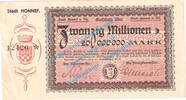 Großnotgeld Inflation DE 20 Mio. Mk. Honnef , Notgeld 20 Millionen Mark Schein in L-gbr. Keller 2443.m , RHL von 1923 -
