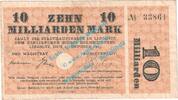 Inflation DE 10 Mia. Mk. Liegnitz , Notgeld 10 Milliarden Mark Schein in gbr. Keller 3262.h , Schlesien -