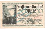 Inflation 1923 DE 500.000 Mk. Leipzig , Notgeld 500.000 Mark Schein in gbr. Keller 3083... Sachsen von 1923 -