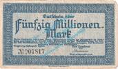 Inflation DE 50 Mio. Mk. Siegburg , Notgeld 50 Millionen Mark Schein in gbr. Keller 4777.d Rheinland 1923 -