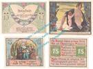 Serienscheine DE 4 Scheine kpl. Meiningen , Notgeld Set mit 4 Scheinen unc.kfr. M-G 876.1 , Thüringen o.D. Serie -