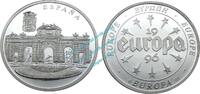 Spanien Feinsilber Medaille Europa 1996 -Spanien Alcalá-Tor- stgl-pp , Feinsilber -0135- -
