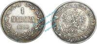 Finnland / Finland 1 Markka Münze Finnland , 1 Markka Münze -Alexander III. Helsinki- von 1890 ss-ss+ -0124 -