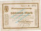 Inflation DE 500.000 Mk. Eisfeld , Notgeld 500.000 Mark Schein in gbr. Keller 1290.b , Thüringen 1923 -