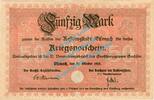 Großnotgeld 1918 50 Mk. Eisenach , Notgeld 50 Mark Schein in kfr. Geiger 121.04 , Thüringen von 1918 -