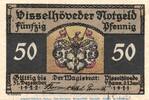 Notgeld 50 Pf. -KN- Notgeld Flecken Visselhövede 1363.2.a , 50 Pfennig Nr 2 mit Kn in kfr. 1921 -