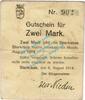 Notgeld 1914/15 2 Mk. Sterkrade , Notgeld 2 Mark Schein in gbr. Diessner 380.2.b , Rheinland von 1914 -
