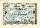 Notgeld DE 10 Pf. Thannhausen , Notgeld 10 Pfennig Schein in kfr. Tieste 7335.05.15 , Bayern o.D. -
