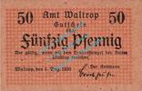 Notgeld DE 50 Pf. Waltrop , Notgeld 50 Pfennig Schein in kfr. Tieste 7690.05.10 , Westfalen 1920 -