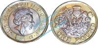 England/ Great Britain / UK 1 Pound England - Great Britain - UK , 1 Pound -12 Seiten- 2016 -Queen Elizabeth II- kfr -