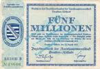 Inflation DE 5 Mio. Mk. Dresden , Notgeld 5 Millionen Mark Schein in gbr. Bühn 1240.10 , Sachsen 1923 -