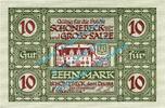 Großnotgeld 1918 10 Mk. Schönebeck , Notgeld 10 Mark Schein in kfr.E , Geiger 481.02 , Sachsen Anhalt -
