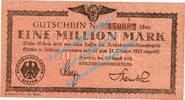 Inflation DE 1 Mio. Mk. Stettin , Notgeld 1 Million Mark Schein in gbr. Keller 4884.d , Pommern von 1923 -