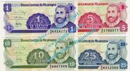 Nicaragua 4 Scheine kpl. Banknoten Nicaragua , 1 bis 25 Centavos , 4 Scheine ND 1991 in unc - kfr -