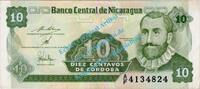 Nicaragua 10 Centavos Banknote Nicaragua , 10 Centavos Schein -F.H.Cordoba- ND 1991 in unc - kfr -