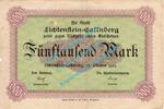 Inflation 1922/23 5.000 Mk. Lichtenstein Callnberg , Banknote 5.000 Mark Schein in gbr. Müller 2715.8 , SA -