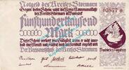 Inflation DE 500.000 Mk. Stormarn , Banknote 500.000 Mark Schein in L-gbr. Keller 4897.c , Schleswig 1923 -