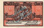 25 Pf. -Fehldruck- 1921 Notgeld DE Thale , Notgeld 25 Pfennig -FEHLDRUCK- kurios in kfr. M-G 1320.4... SA von 1921 1 bis 1-