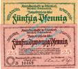 Kleingeld 1914-1922 2 Scheine kpl. Osterholz , Notgeld Set mit 2 Scheinen -B- in unc. Tieste 5450.05.10-11 , NDS -