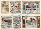 Serienscheine DE 6 x 1 Mk. kpl. Glashütte , Notgeld Set mit 6 x 1 Mark Schein in kfr. M-G 430.1 , Sachsen 1921 -