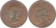 England/ Great Britain / UK 1 Penny England - Great Britain , 1 Penny Münze von 1961 -Elizabeth II- bfr , KM.897 -