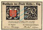 Notgeld DE 50 Pf. Mölln , Notgeld 50 Pfennig Schein in kfr-unc 4605.30.01 , Schleswig o.D. -